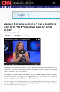 CNN entrevista a Andrea Tokman - 13 noviembre 2013