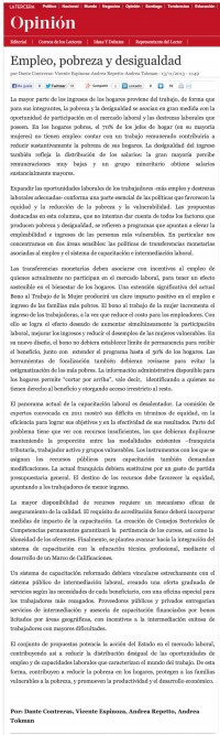 Columna en La Tercera el 15 noviembre 2013